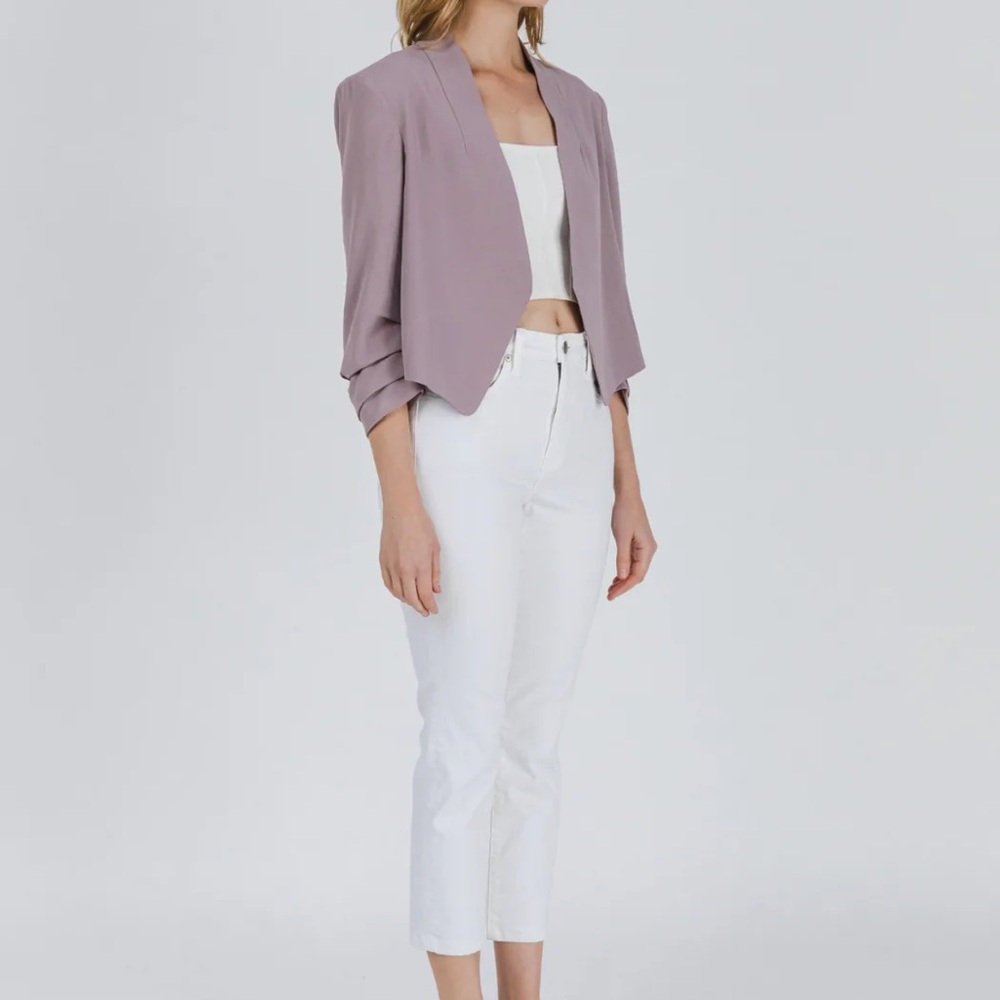 Lavender Open-Front Blazer - Picture 2 of 5
